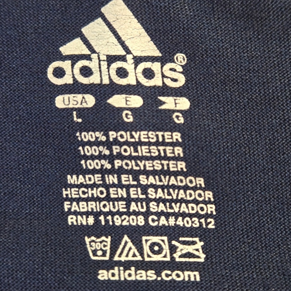 Adidas Michigan Wolverines Football Long Sleeve T Shirt Men's Large Navy Yellow - Picture 2 of 5